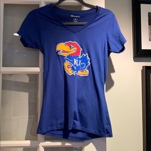 Champion | KU Jayhawk v neck tee